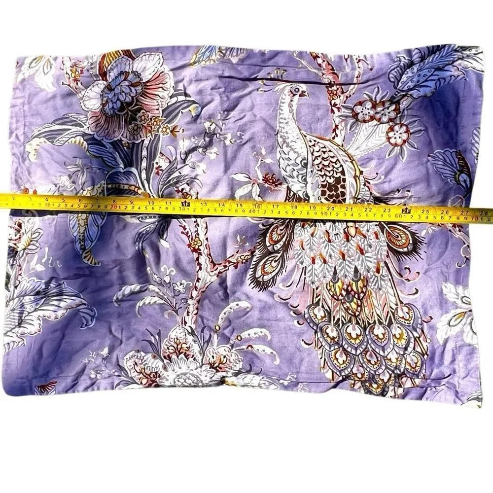 Tahari Home Luxury King 3 Piece Duvet Cover Set Peacock Jacobean Birds King Size